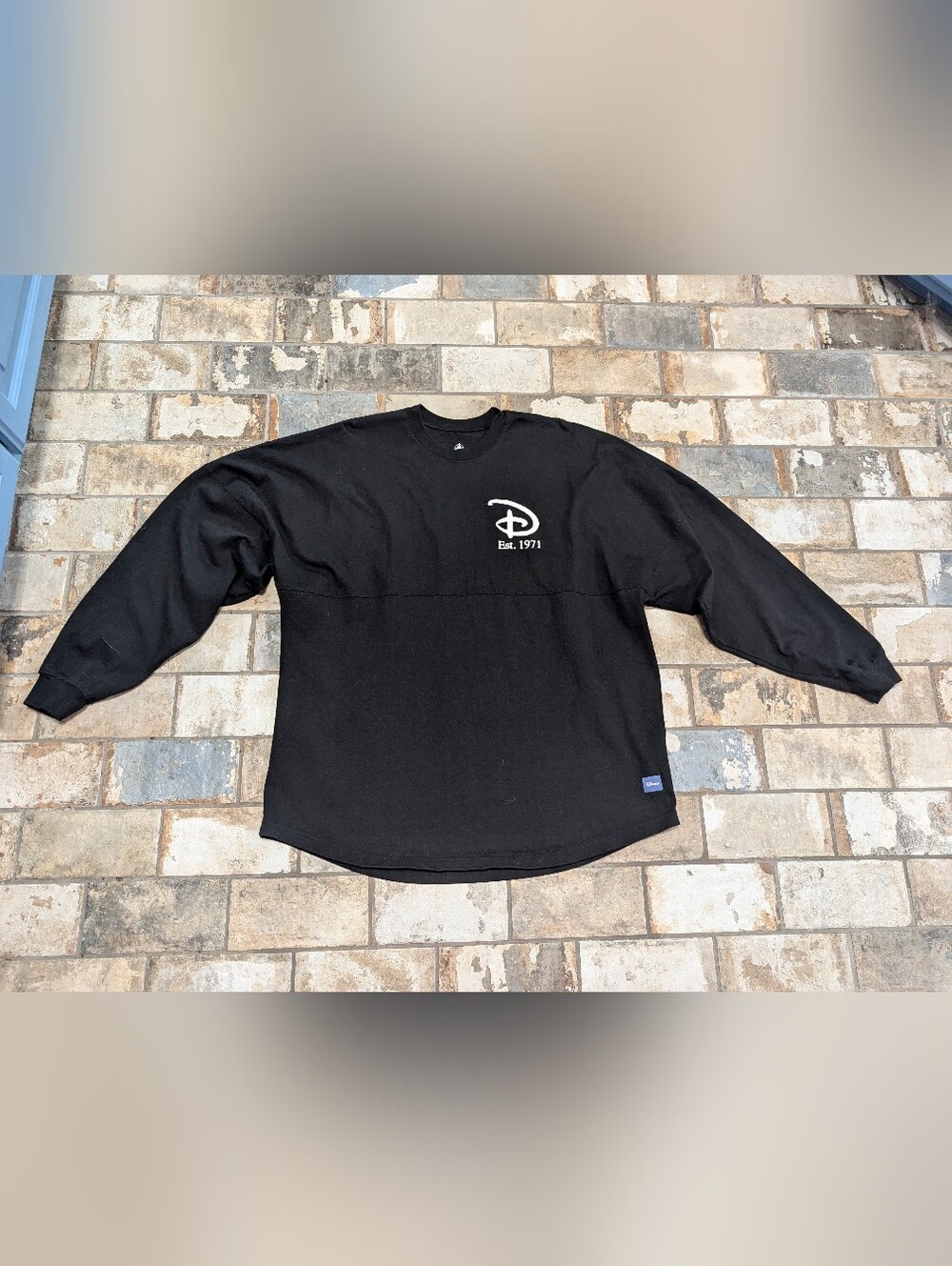 Walt Disney World Black & White Puff Print Long Sleeve Spirit Jersey - Size XL
